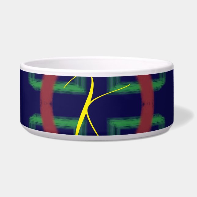 Comedero Geométrico de cuadrados azules (Frente)