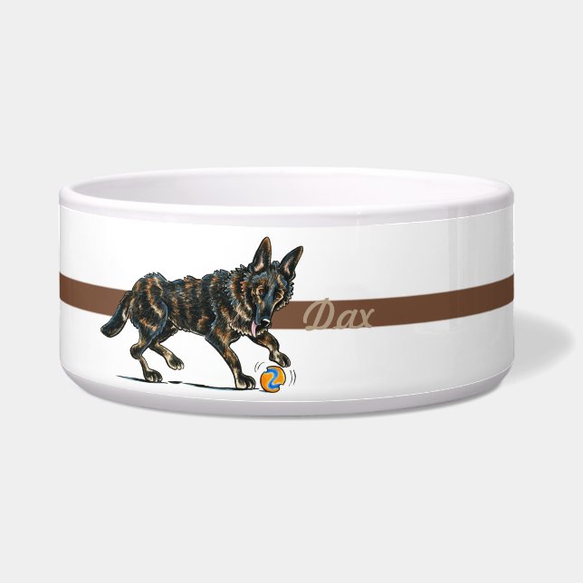 Comedero Germán Shepherd Grizzle Personalizado (Frente)