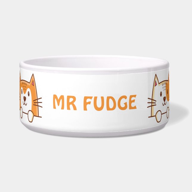 Comedero Ginger Cats Cute Bowl personalizado (Frente)