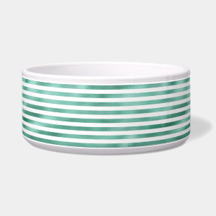 Comedero Glam Verde Rayas Blancas