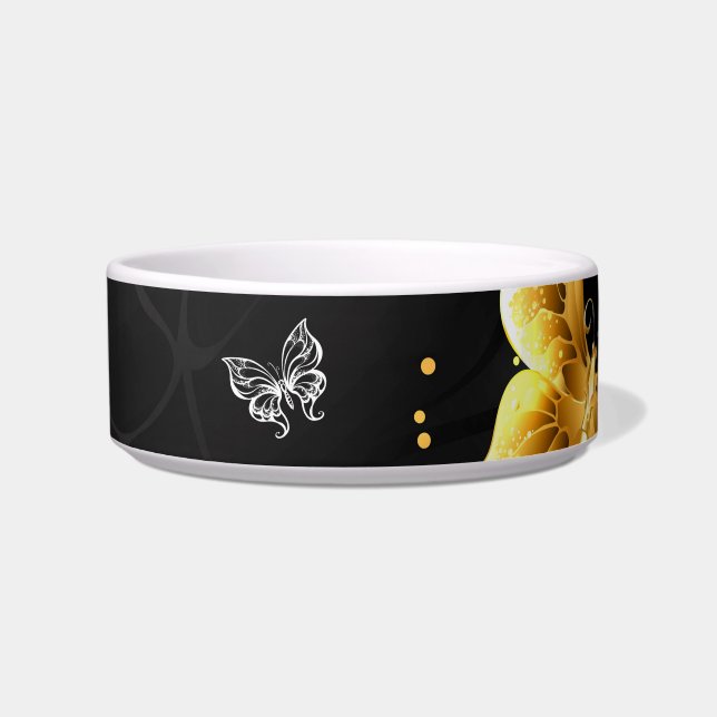 Comedero Gold and white butterflies (Frente)