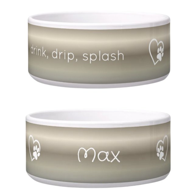 Comedero Gold 'drink drip splash' Dog Name Bowl (Subido por el creador)