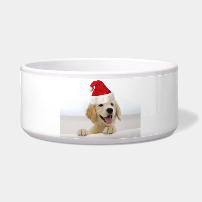 Comedero Golden Retriever Puppy Navidades Big Pet Bowl (Frente)
