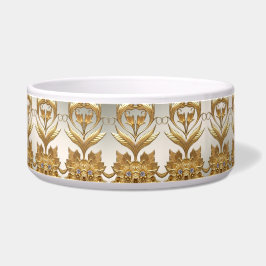 Comedero Golden Wavy deja bolera de cerámica floral