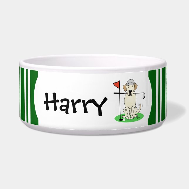 Comedero Golf golf Amarillo Laboratorio Labrador Perro recu (Frente)