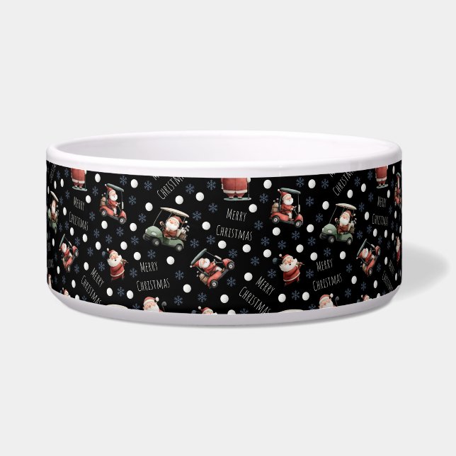 Comedero Golfing Santa sobre Black (Frente)