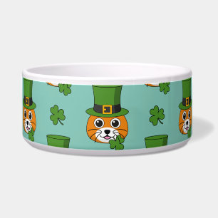 Comedero Gorra verde Cat w y patrón de St Patricks de Shamr