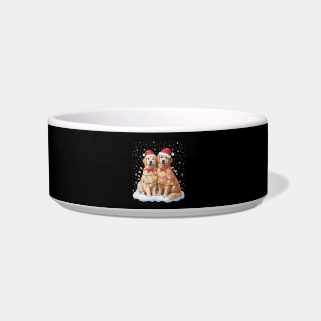 Comedero Gorras de Santa de Navidad para Golden Retriever R (Frente)