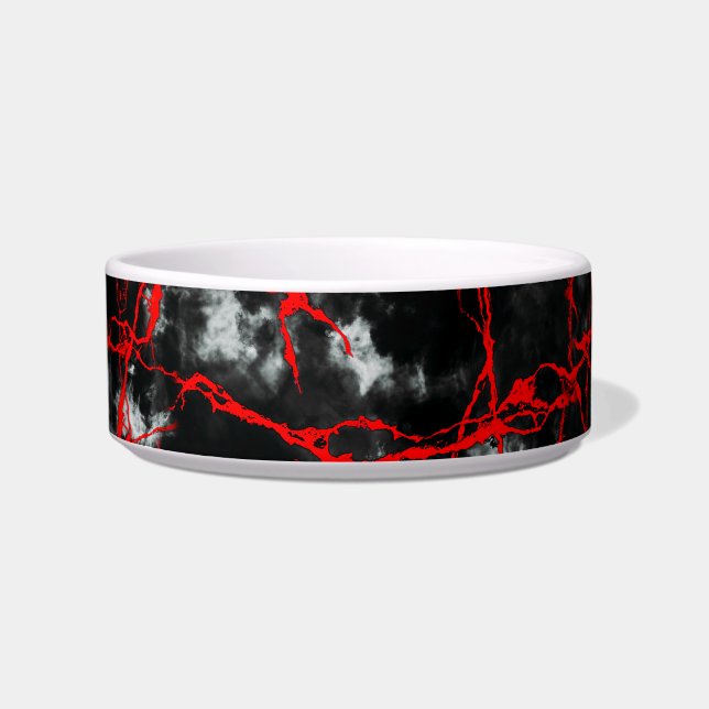 Comedero Gótico nocturno de horror - Blanco y negro, rojo (Frente)
