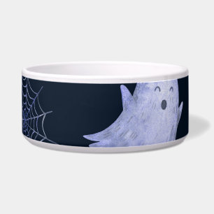 Comedero Gracioso patrón de Halloween con araña fantasma.