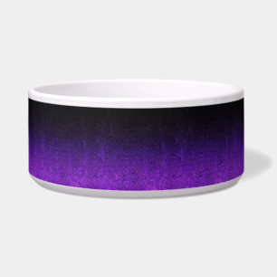 Comedero Gradiente de Purpurina morado y negro