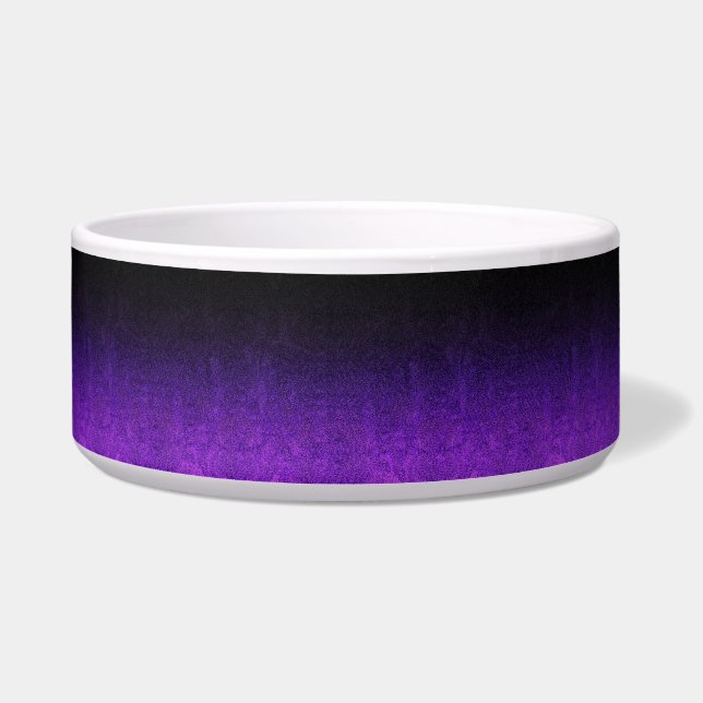 Comedero Gradiente de Purpurina morado y negro (Frente)
