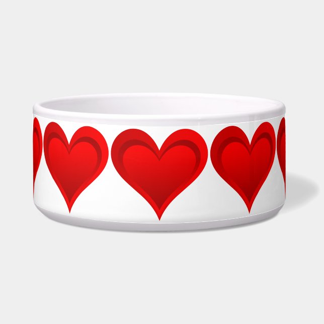 Comedero Gradientes CORAZÓN DE AMOR ROJO + tu texto e ideas (Frente)