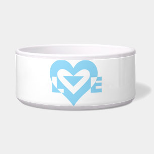 Comedero Gráfica de amor de Guay, azul