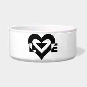 Comedero Gráfica de amor de Guay, negro