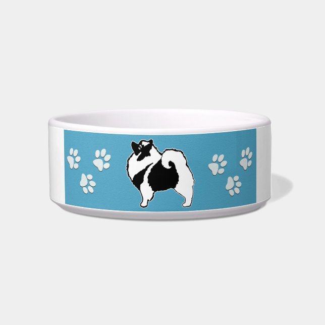 Comedero Gráficos de Keeshond - Arte de perro original lind (Derecha)