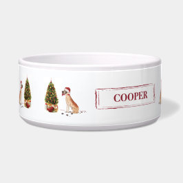 Comedero Gran Dane graciosos Navidades perro con árbol