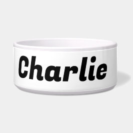 Comedero Gran tazón de perro personalizado blanco