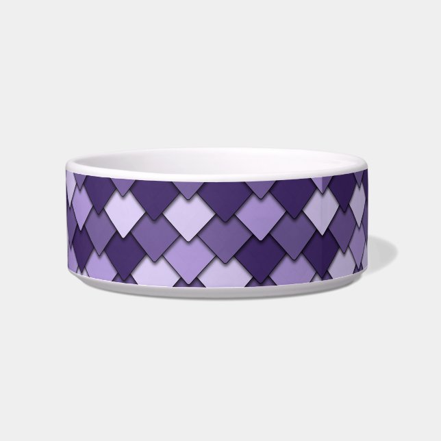 Comedero Grape Purple Square and Diamond Pattern (Izquierda)