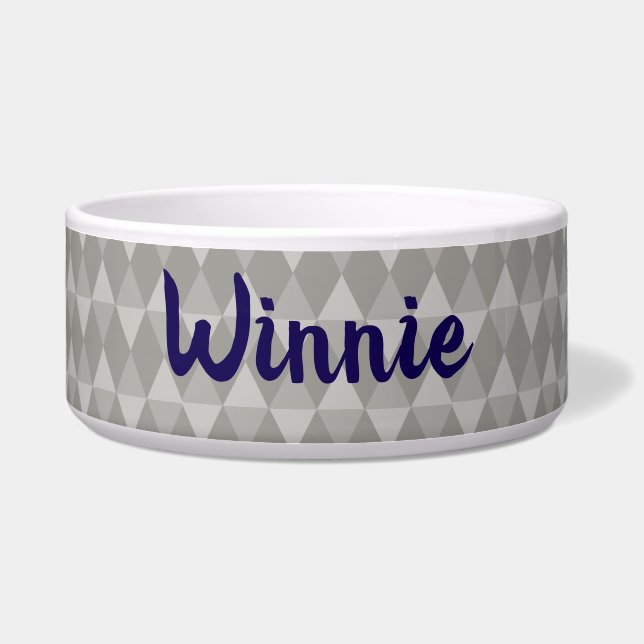 Comedero Gray Diamond Pattern (Frente)