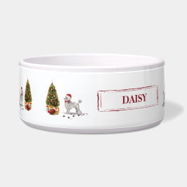 Comedero Gray Poodle Funny Navidades perro con árbol