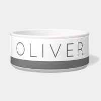 Gris Moderno Stripe Classic Nombre personalizado G