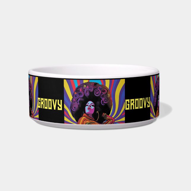 Comedero Groovy Retro Pet Bowl (Frente)