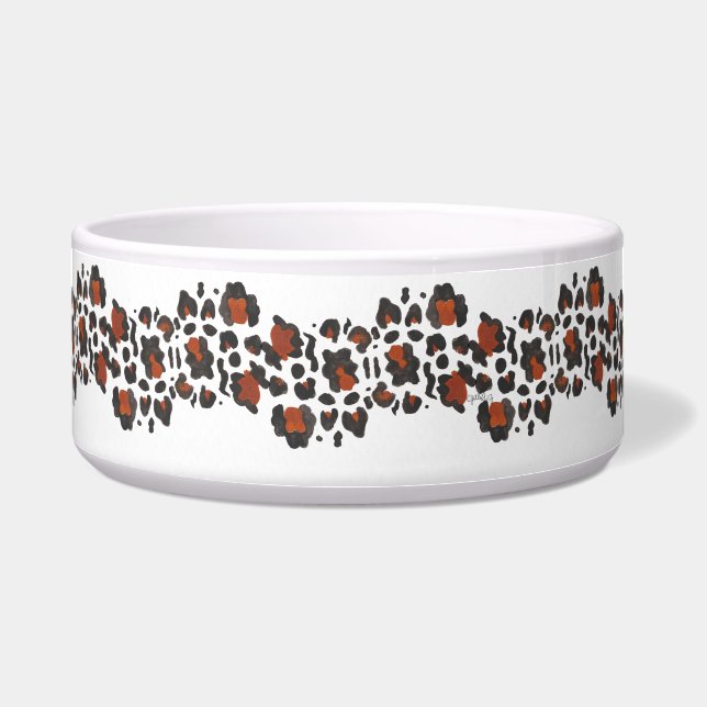 Comedero Grrr Wild Animal Print Chevron Large Pet Bowl (Frente)
