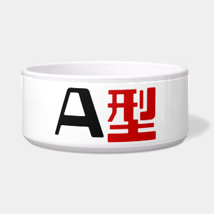 Comedero Grupo sanguíneo A Kanji japonés