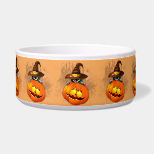 Comedero Halloween Curte Kitty Witch and Pumpkin Friend