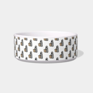 Comedero Halloween, Fantasma Gris Lindo, Truco o Trato, Buu