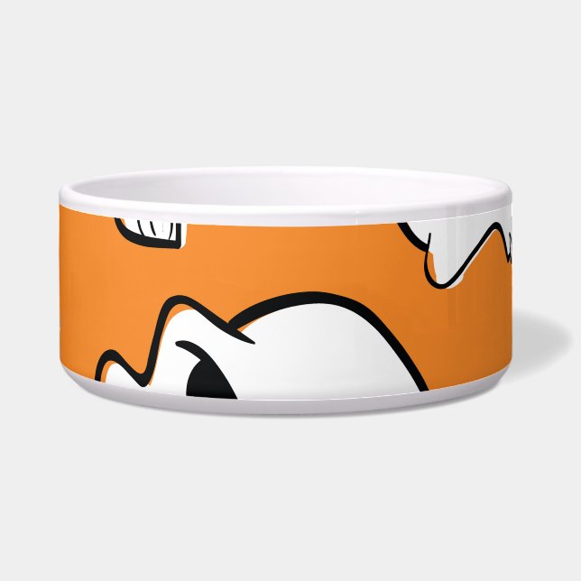 Comedero Halloween Skulls Bones Doodle Pattern (Frente)