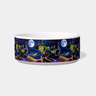 Comedero Halloween/Tazón de mascotas para brujas