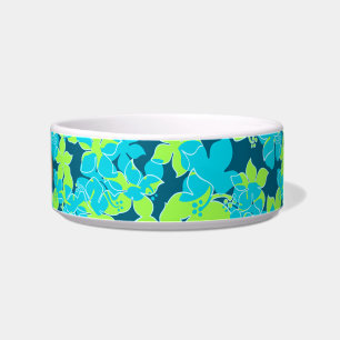 Comedero Hanalei Hawaiian Hibiscus Pet Bowls