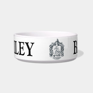 Comedero Harry Potter Escudo Slytherin - Blanco y negro