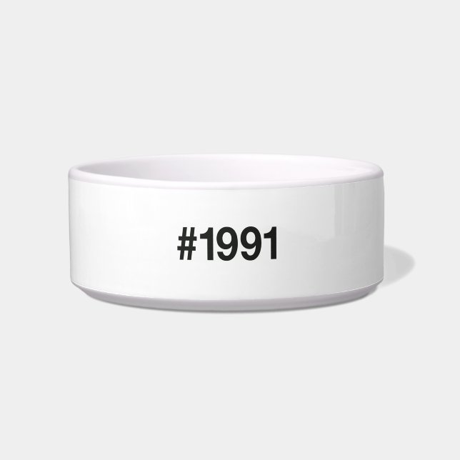 Comedero Hashtag 34 Aniversario de cumpleaños de 1991 (Frente)