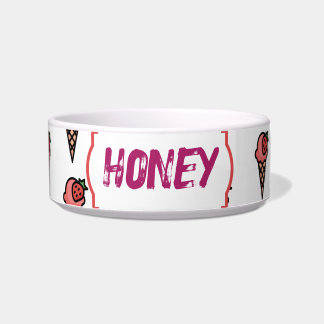 Comedero Helado De Fresa Rosa Lindo Estética Amante De Masc