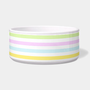 Comedero Hermosas rayas horizontales en colores pastel