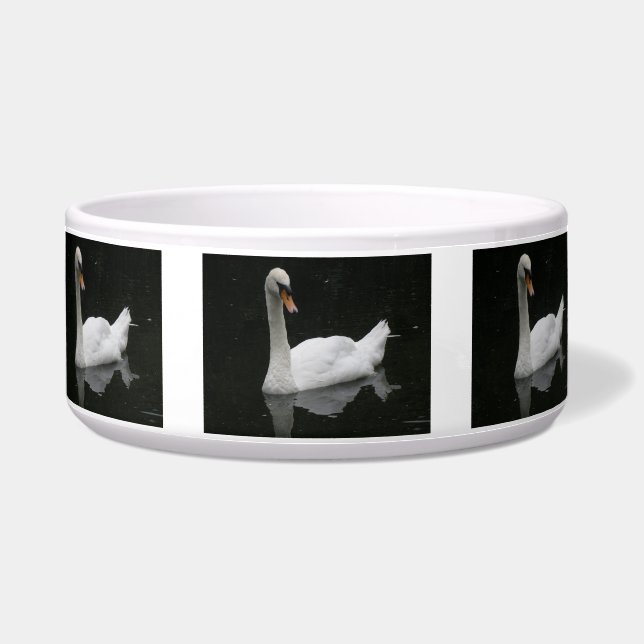 Comedero Hermoso Bowl de cisne blanco (Frente)