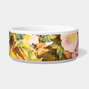 Comedero Hermoso cuadro floral de petunias vintage