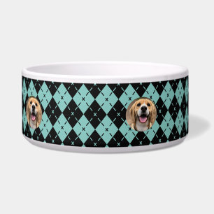 Comedero Hermoso tazón de perro monogramado con nombre pers