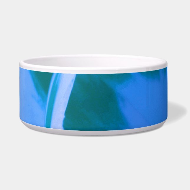 Comedero Hermoso tazón de tulipano azul (Izquierda)