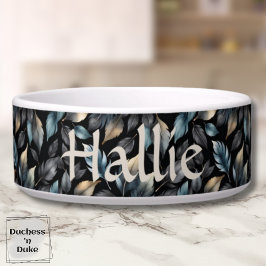 Comedero Hojas Botánicas Metálicas Personalizadas Elegantes