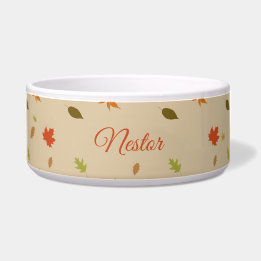 Comedero Hojas de otoño coloridas personalizadas