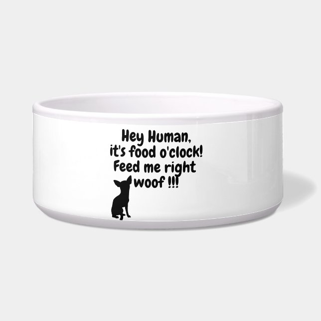Comedero ¡Hola, Hooman! ¡Es la comida en punto! Funny bowl  (Frente)