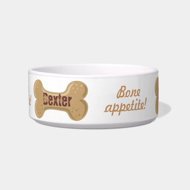 Comedero Hot Diggity_Bone Appetite_personalized Dog Bone (Frente)