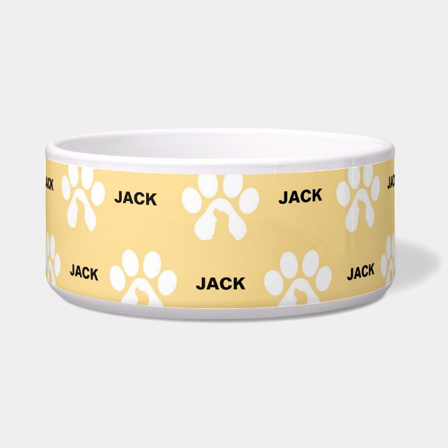 Comedero Huella de Garra Personalizada Perro (Frente)