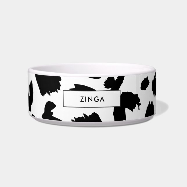 Comedero huella de leopardo de personalizable (Frente)