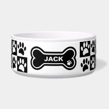 Huellas de patas blancas y negras personalizadas p
