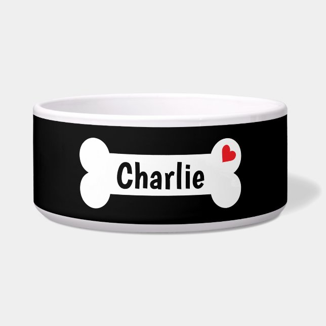 Comedero Hueso de perro con corazón (Frente)